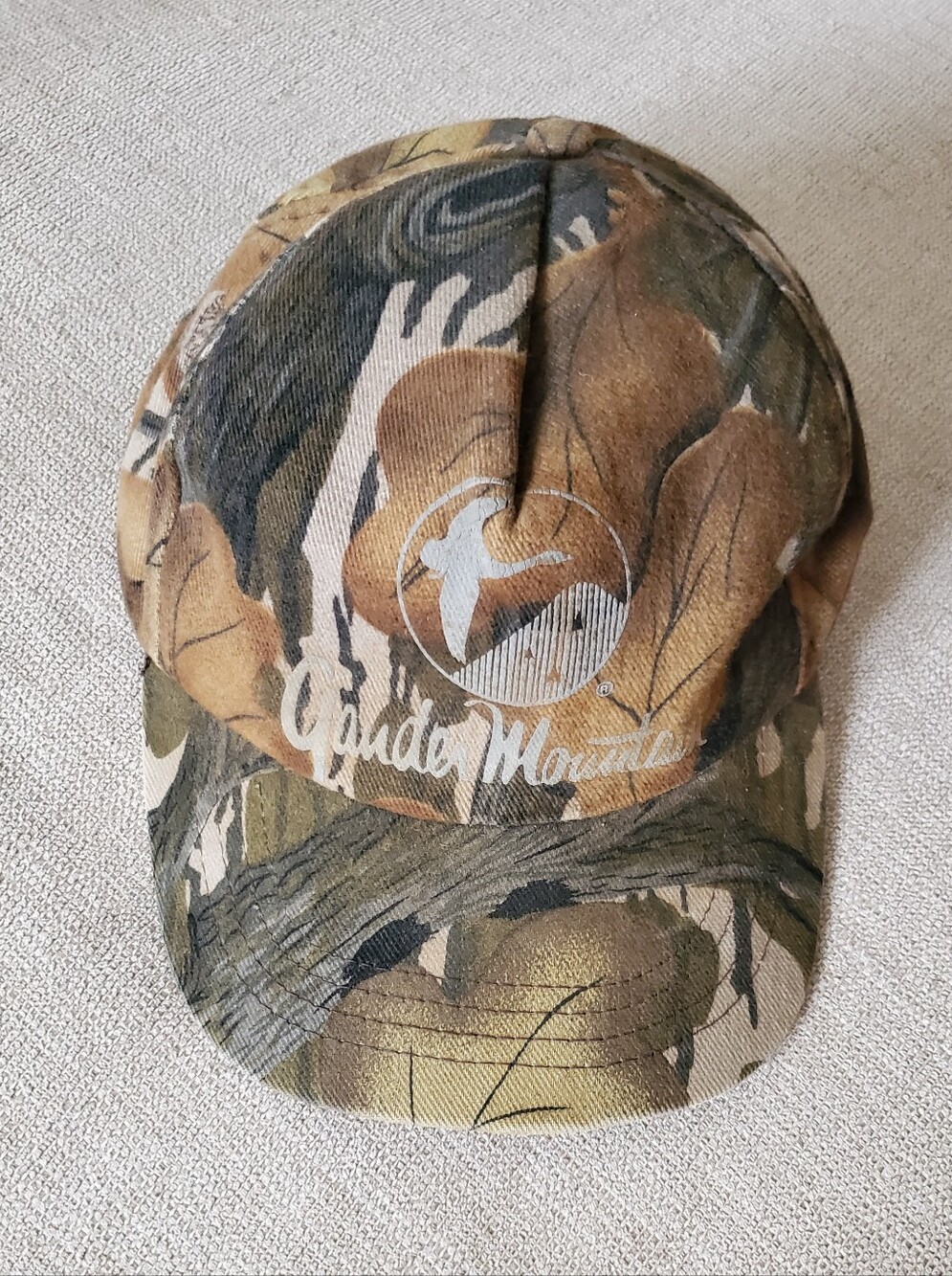 Mossy Oak Vintage Gander Mountain Camouflage Cap Foliage Flying Duck Made In USA